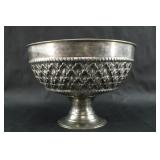 Hammered Metal Footed Bowl