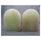 Vintage Noymer White Pakistan Onyx Bookends