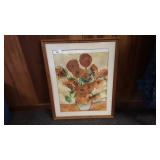 Vincent Van Gogh  inches Sunflower inches Framed P