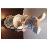 Angel at birdbath Figurine
