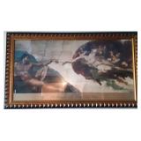 Framed Print, Michelangelo  "The creation of Adam"