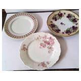3 Assorted Vintage Salad Plates
