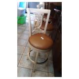 3 Round Swivel Bar height Chairs