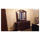 Wood Dresser with mirror