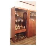 Wood and Glass Cabinet with Lights