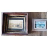 Framed Photo and acrylic artwork
