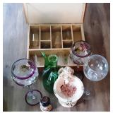 Storage Bin with contents - Home Décor Items