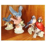 7 Bird Figurines