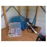 Fishing Pole, Fishing Net, and Tackle