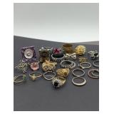COSTUME RINGS VARIOUS STULES STONES & SIZES