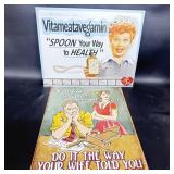 Pair of Vintage Style Signs Lucy +