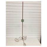 VINTAGE WROUGHT IRON & GLASS CANDLE MISSING TOP