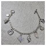 Sterling Silver Texas Hurricane Bracelet, 8in