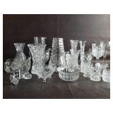 Diamond Cut Bohemian Style Crystal Flower Vase,