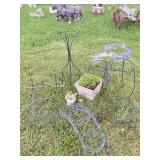 GROUP METAL PLANTERS, STANDS & BASKETS