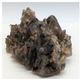890G BLACK SMOKEY QUARTZ CRYSTAL CLUSTER ROUGH