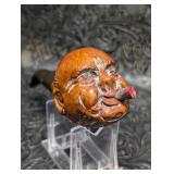 Vintage Italian Briar Smoking Man Figural Smoking