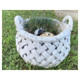 CONCRETE BASKET PLANTER