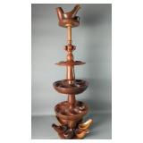 Multi Tier Wood Tobacco Smoking Pipe Display