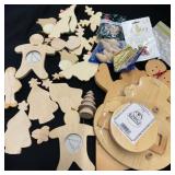 Lot of Wood Craft Holiday Decor to Paint