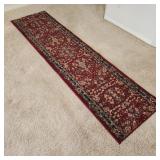 Burgundy Runner Rug 9'x2'3'