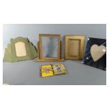 Antique Magic Wallet & Art Deco Picture Frames
