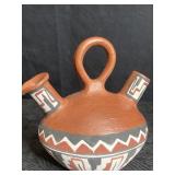 SOUTH AMERICAN DUEL SPOUT POTTERY JUG