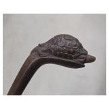 Antique Carved Wood Terrapin / Turtle Handle Cane