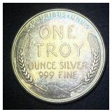 Lincoln Head .999 Fine Silver Round 1oz Toning