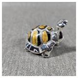Saturno Sterling Silver Enameled Turtle by Francis