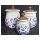 BLUE WILLOW CANISTER SET BLUE WILLOW PANTRY