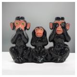Vtg Redware Pottery Monkey Figurine Candle