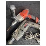 2 BLACK & DECKER ELECTRIC DRILLS ONE HAMMER DRILL