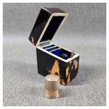 10K Gold Thimble in a Tortoise Shell Box, 2.61g