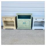 Shabby Chic Nightstands & Rolling Stand