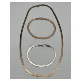 925 Herringbone Necklace HCT 6.9g, Milor