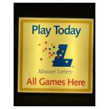 LIGHTED 2-SIDED MISSOURI LOTTERY SIGN