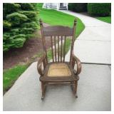 Older Pressed Back Childs Rocking Chair