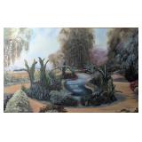 Large Original Landscape Painting on Board Signed