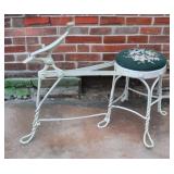 Antique Wrought Iron Shoe Shine Stand