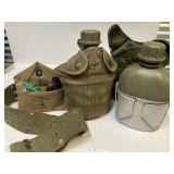 2 MILITARY CANTEENS W/ CLEANING KIT