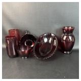 VTG Ruby Red Glassware