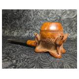 Vintage Hand Carved Cobras with Basket Figural