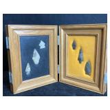ARROWHEADS IN FOLDING SHADOWBOX DISPLAY CASE