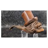 Vintage Hand Carved Italian Briar Figural Smoking
