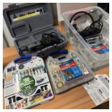 Large Group of Dremel Accessories w/ Dremels