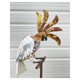 METAL ART COCKATOO ON STAND