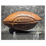 Carved Wood Football Figural Smoking Pipe with