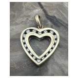10K Y Gold & Diamonds Reversible Heart 2.7g