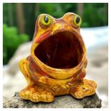 1970ï¿½s Ceramic Kitchen Frog Scrubber Container. A